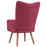 Chaise de relaxation Rouge bordeaux Velours
