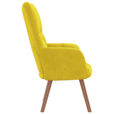 Chaise de relaxation Jaune moutarde Velours