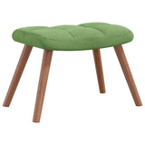 Chaise de relaxation avec repose-pied Vert clair Velours