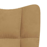 Chaise de relaxation avec repose-pied Marron Velours