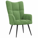 Chaise de relaxation Vert clair Velours