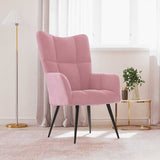 Chaise de relaxation Rose Velours