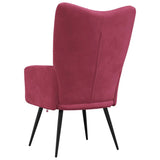 Chaise de relaxation Rouge bordeaux Velours