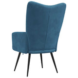 Chaise de relaxation Bleu Velours