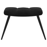 Fauteuil relax avec tabouret en velours noir