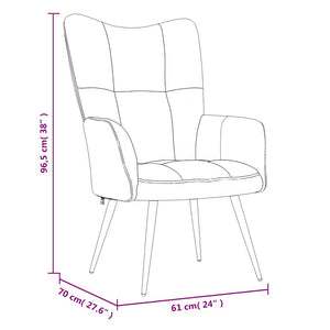 Fauteuil relax avec tabouret en velours jaune moutarde