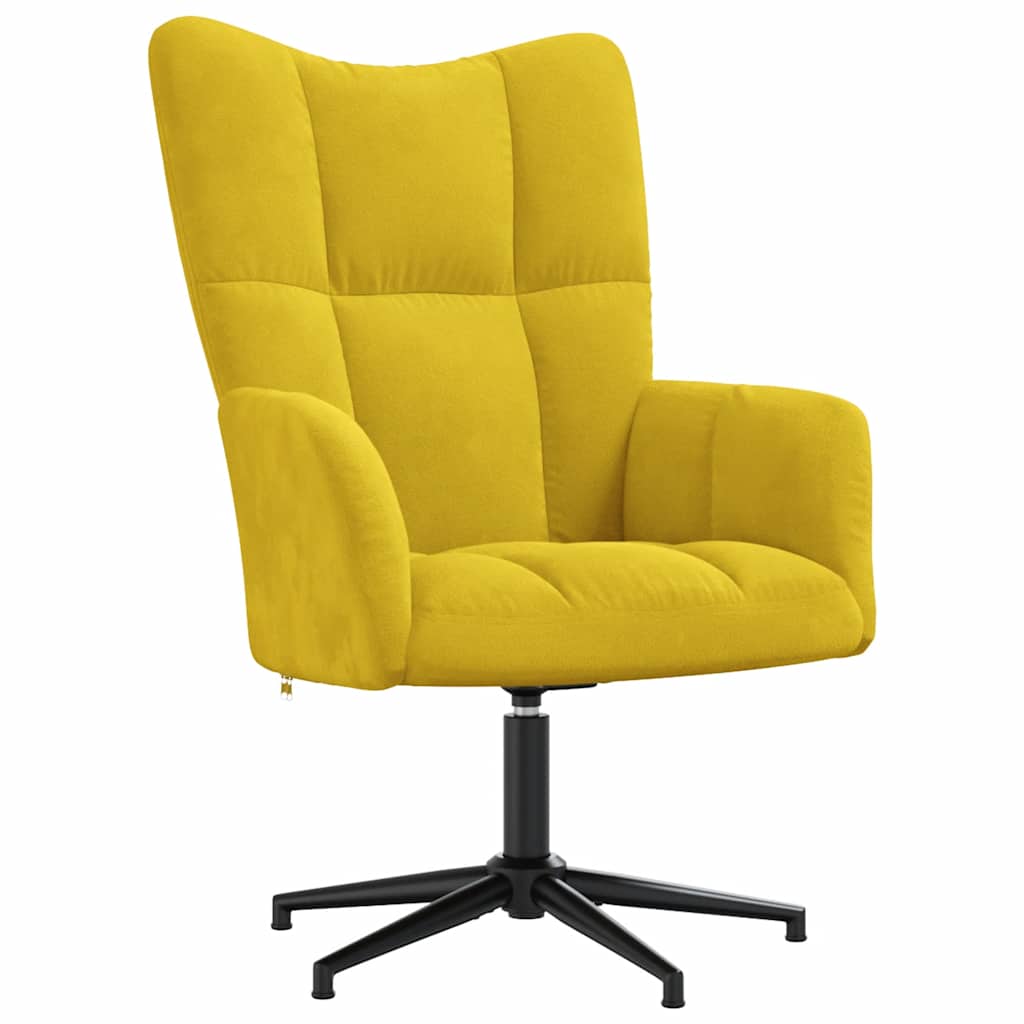 Chaise de relaxation Jaune moutarde Velours