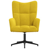 Chaise de relaxation Jaune moutarde Velours