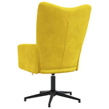 Chaise de relaxation Jaune moutarde Velours
