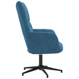 Chaise de relaxation Bleu Velours