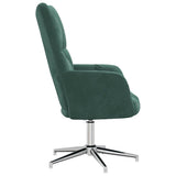 Chaise de relaxation Vert foncé Velours