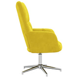 Chaise de relaxation Jaune moutarde Velours