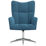 Chaise de relaxation Bleu Velours