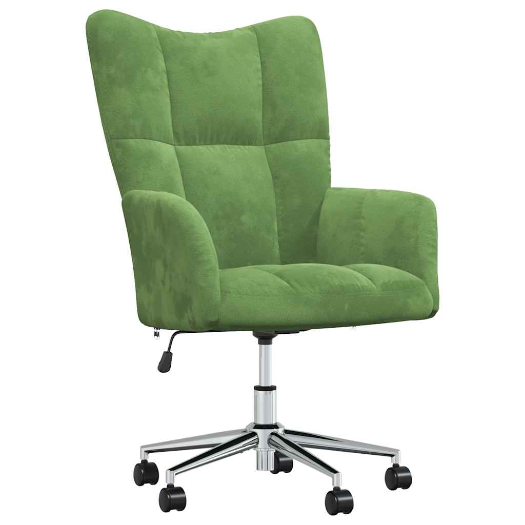 Chaise de relaxation Vert clair Velours