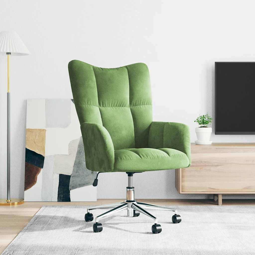 Chaise de relaxation Vert clair Velours