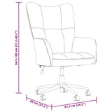 Chaise de relaxation Blanc crème Velours