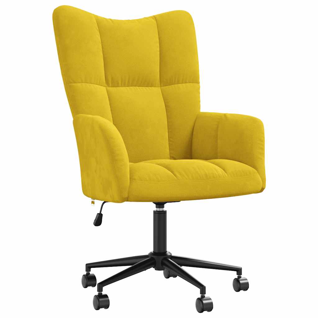 Chaise de relaxation Jaune moutarde Velours