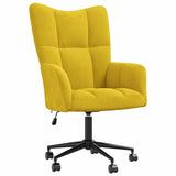 Chaise de relaxation Jaune moutarde Velours