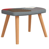 Chaise de relaxation avec repose-pied Patchwork Tissu