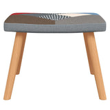 Chaise de relaxation avec repose-pied Patchwork Tissu