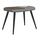 Chaise de relaxation avec tabouret Patchwork Tissu