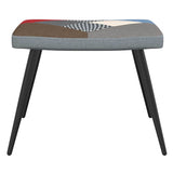 Chaise de relaxation avec tabouret Patchwork Tissu