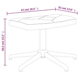 Chaise de relaxation avec tabouret Patchwork Tissu