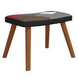 Chaise de relaxation avec repose-pied Patchwork Tissu