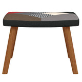 Chaise de relaxation avec repose-pied Patchwork Tissu