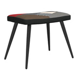 Chaise de relaxation avec tabouret Patchwork Tissu