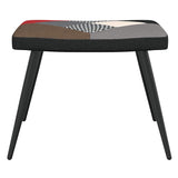 Chaise de relaxation avec tabouret Patchwork Tissu