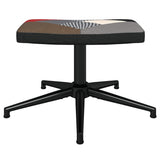 Chaise de relaxation avec tabouret Patchwork Tissu