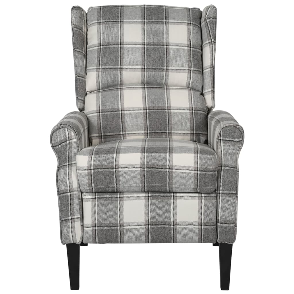 Fauteuil inclinable Gris blanc Tissu