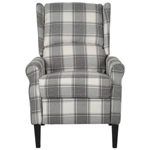 Fauteuil inclinable Gris blanc Tissu