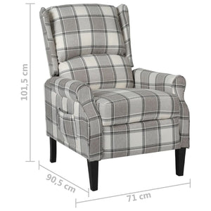 Fauteuil inclinable Gris Tissu