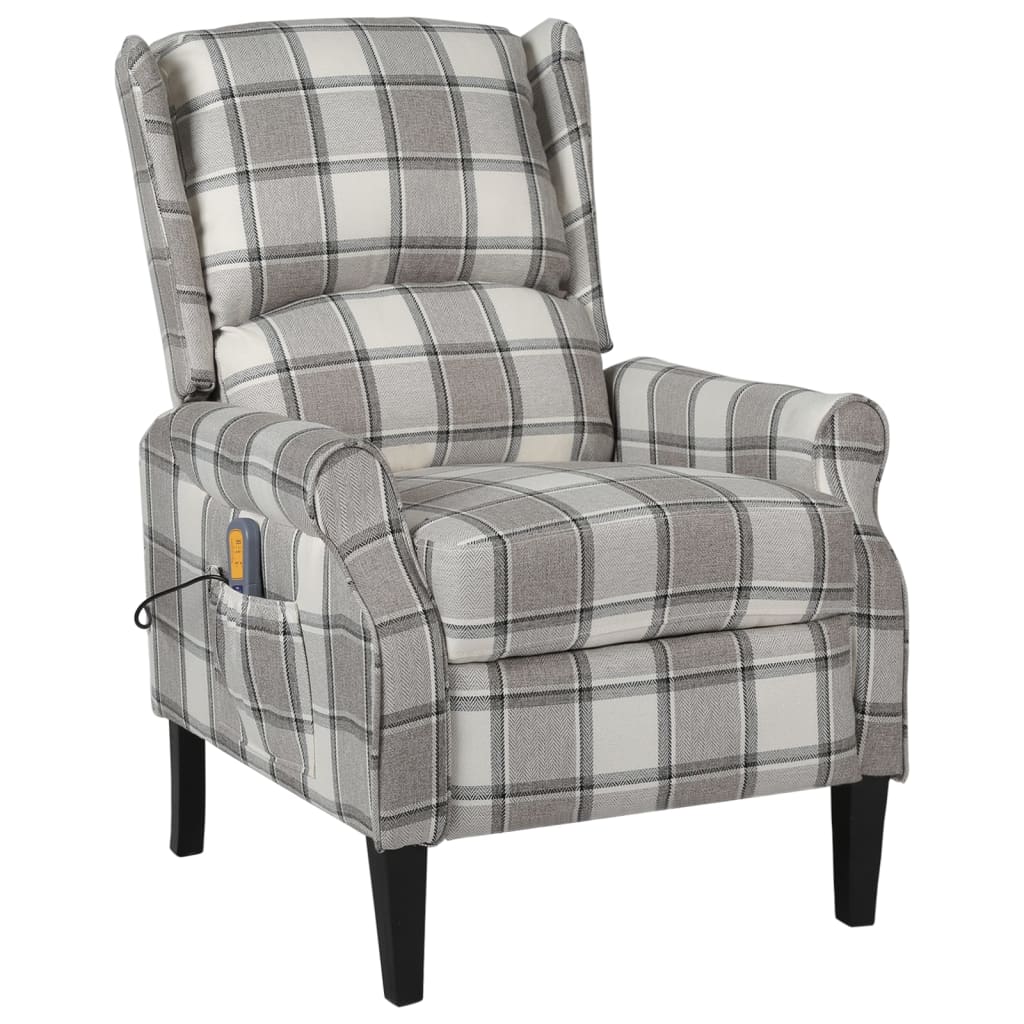 Fauteuil de massage inclinable Gris Tissu
