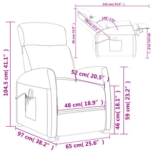 Fauteuil Marron foncé Tissu