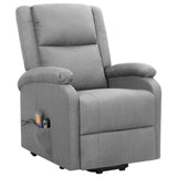 Fauteuil de massage inclinable Gris clair Tissu