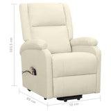 Fauteuil de massage Crème Tissu