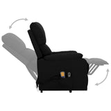 Fauteuil de massage Noir Tissu