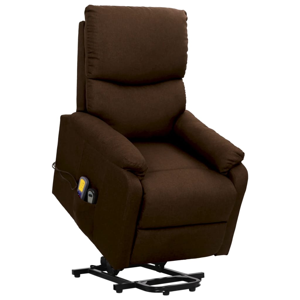 Fauteuil de massage Marron foncé Tissu