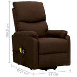 Fauteuil de massage Marron foncé Tissu