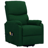 Fauteuil de massage Vert foncé Tissu