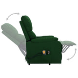 Fauteuil de massage Vert foncé Tissu