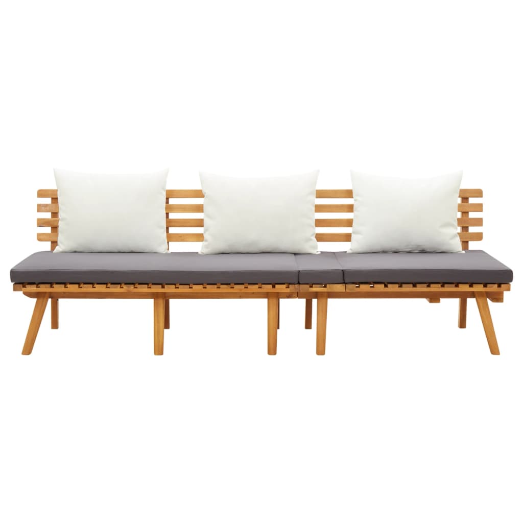 Lit de repos de jardin 200x65 cm Bois d'acacia solide