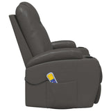 Fauteuil à bascule de massage Anthracite Similicuir