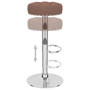 Tabourets de bar lot de 2 marron tissu