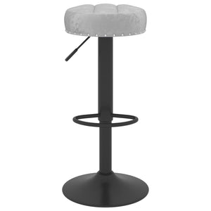 Tabourets de bar lot de 2 gris velours