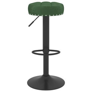 Tabourets de bar lot de 2 vert foncé velours