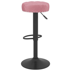 Tabourets de bar lot de 2 rose velours